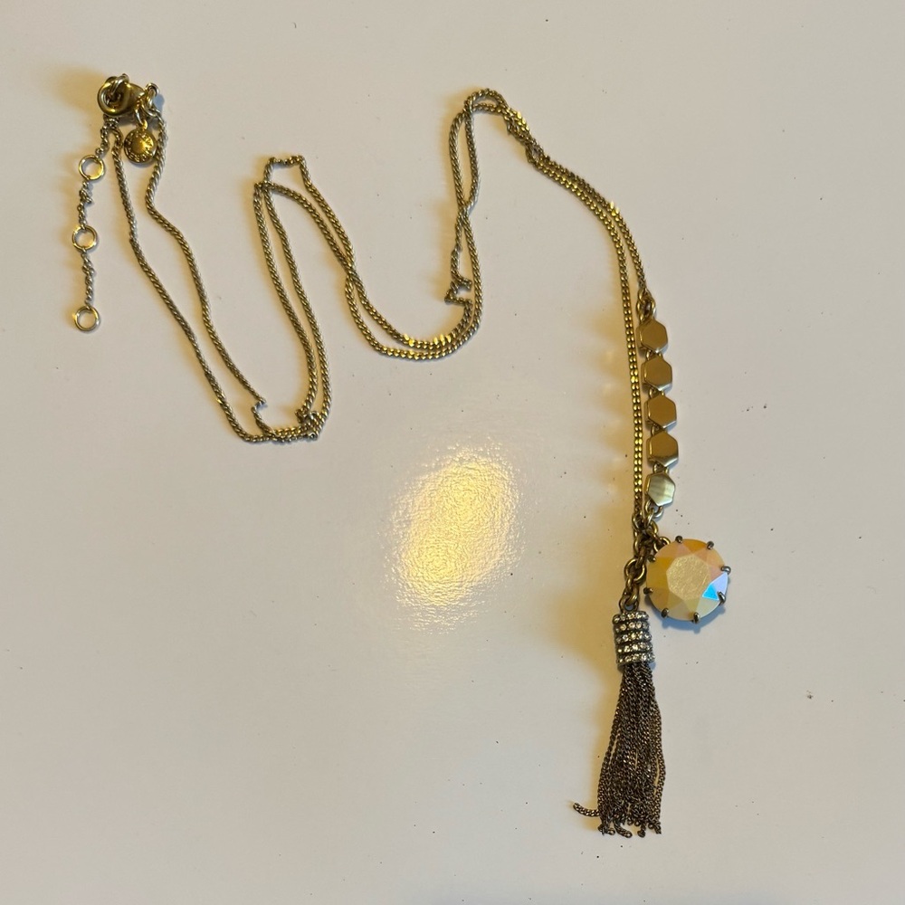 Gold Fashion Jewelry Necklace with Gemstone Pendant